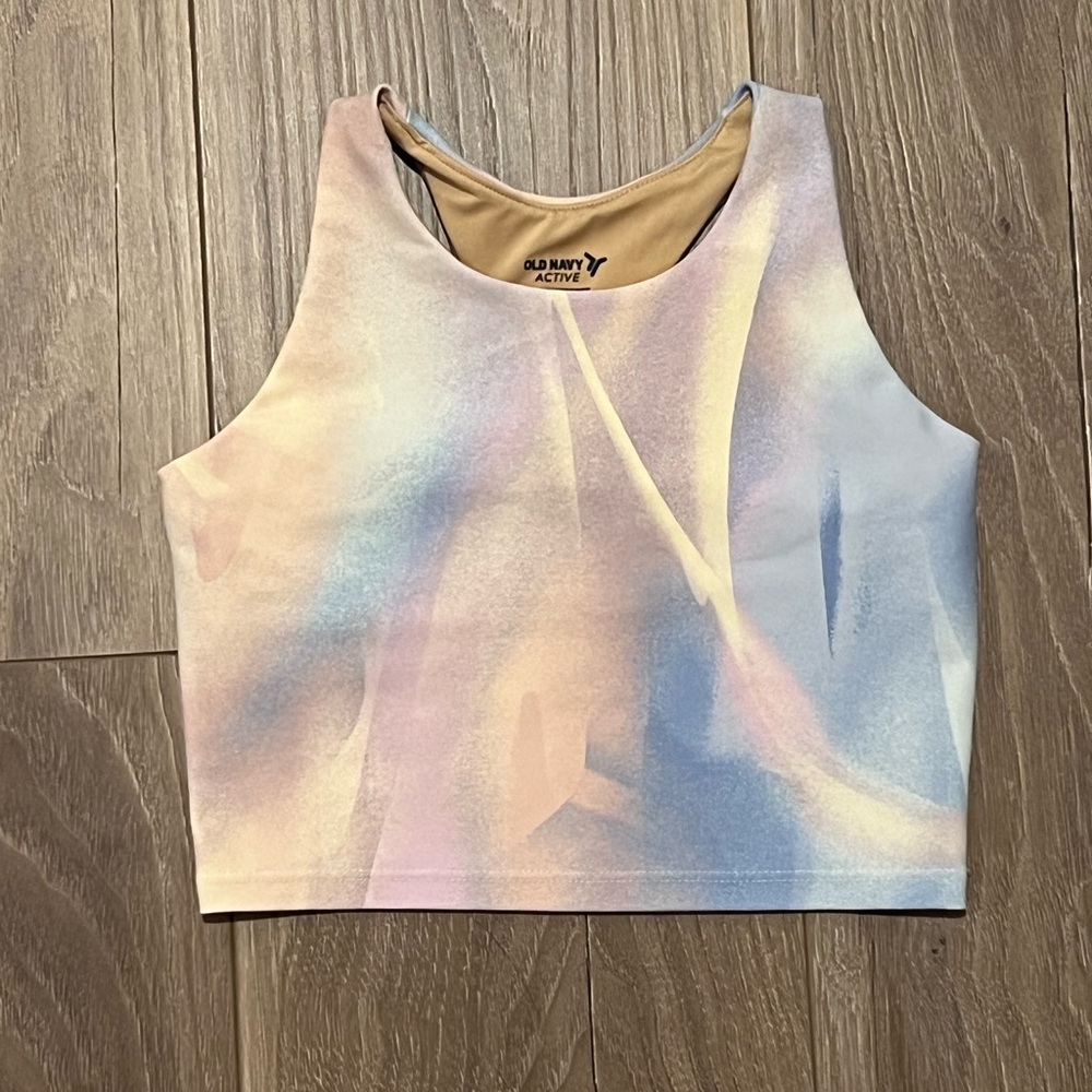 Old Navy Girls’ PowerSoft Longline Sports Bra S(6-7) multicolor